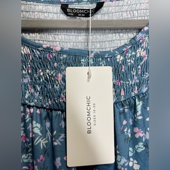 NWT BloomChic Women's Plus Size Short Sleeve
Blue Floral Lace Top Size 26W - Picture 4 of 7